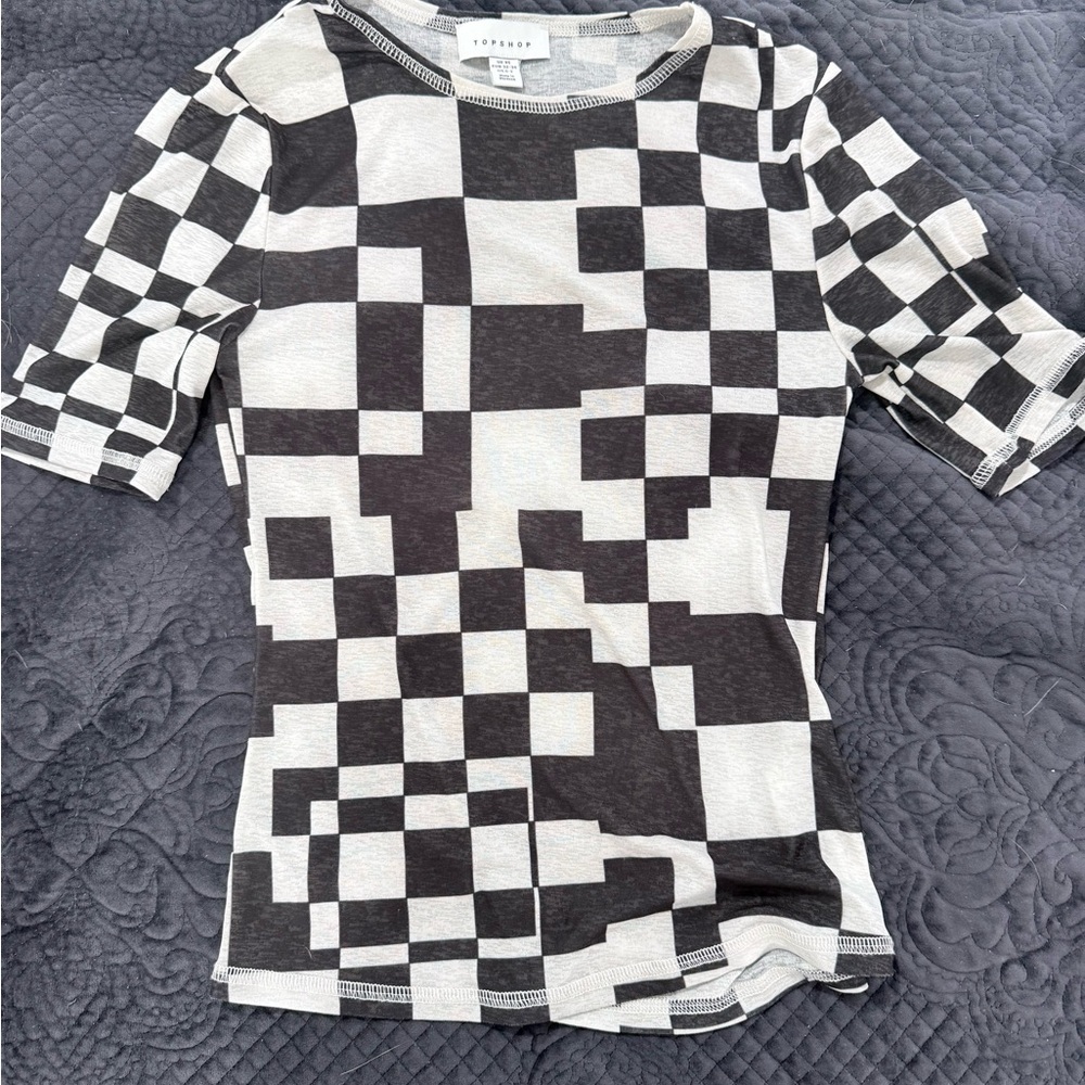 Topshop Kids Monochrome Pixel Tee